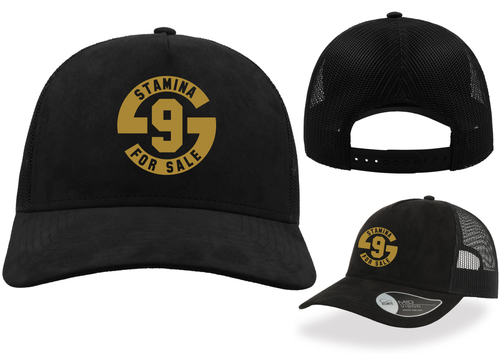 Mesh Suede Trucker Cap - Black