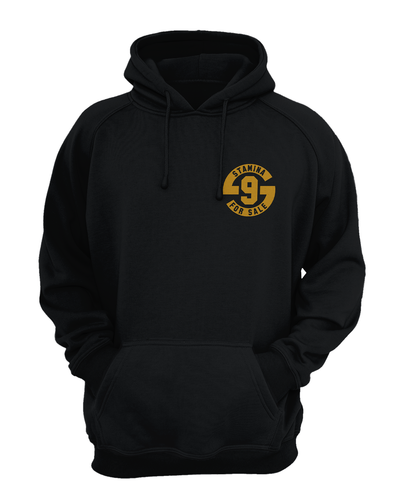 Hoodie in Black with Metallic Gold Print - Original