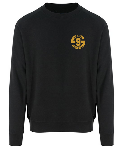 Jumper in Black with Metallic Gold Print - Original